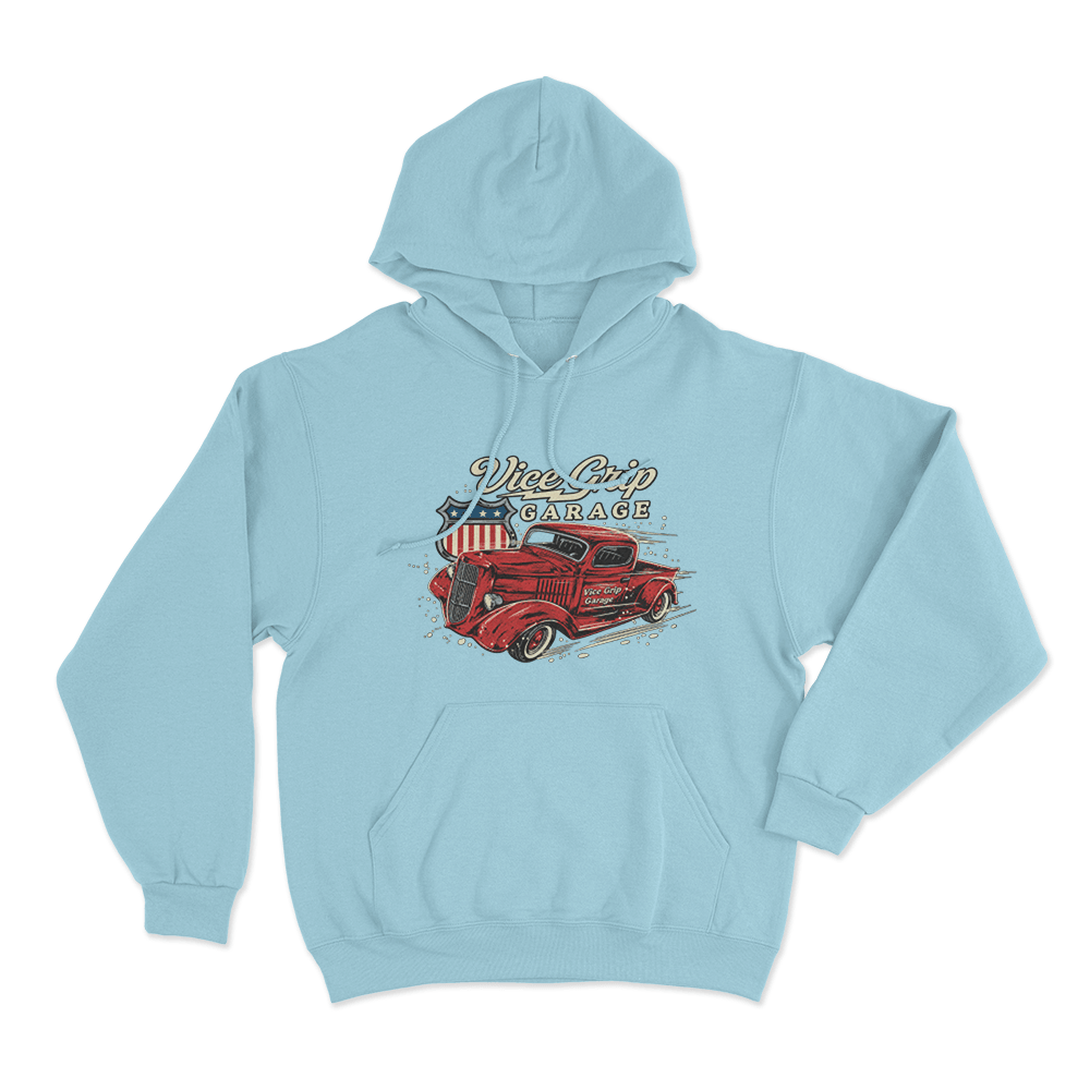 1935 Truck Work Unisex Hoodie Sky Blue 1935 Truck Work Unisex Hoodie Sky Blue