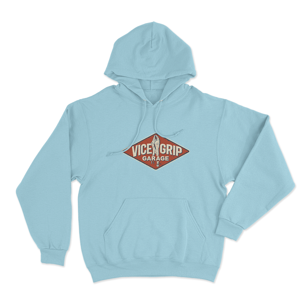 Garage Sign Unisex Hoodie Sky Blue Garage Sign Unisex Hoodie Sky Blue