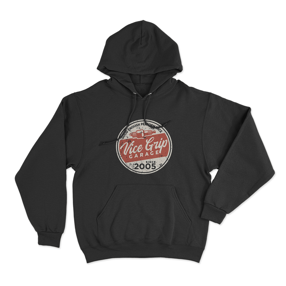Good Enough Performance Badge Unisex Hoodie Black Good Enough Performance Badge Unisex Hoodie Black