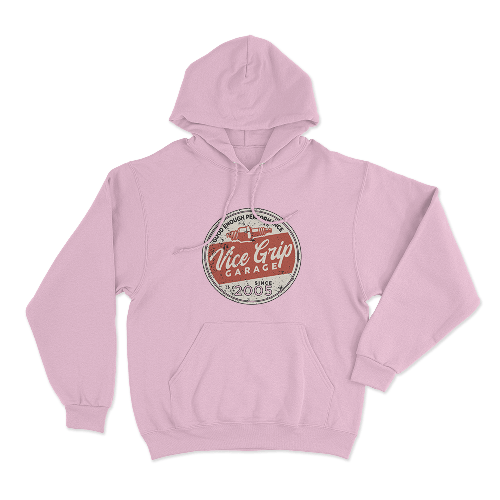 Good Enough Performance Badge Unisex Hoodie Pink Good Enough Performance Badge Unisex Hoodie Pink