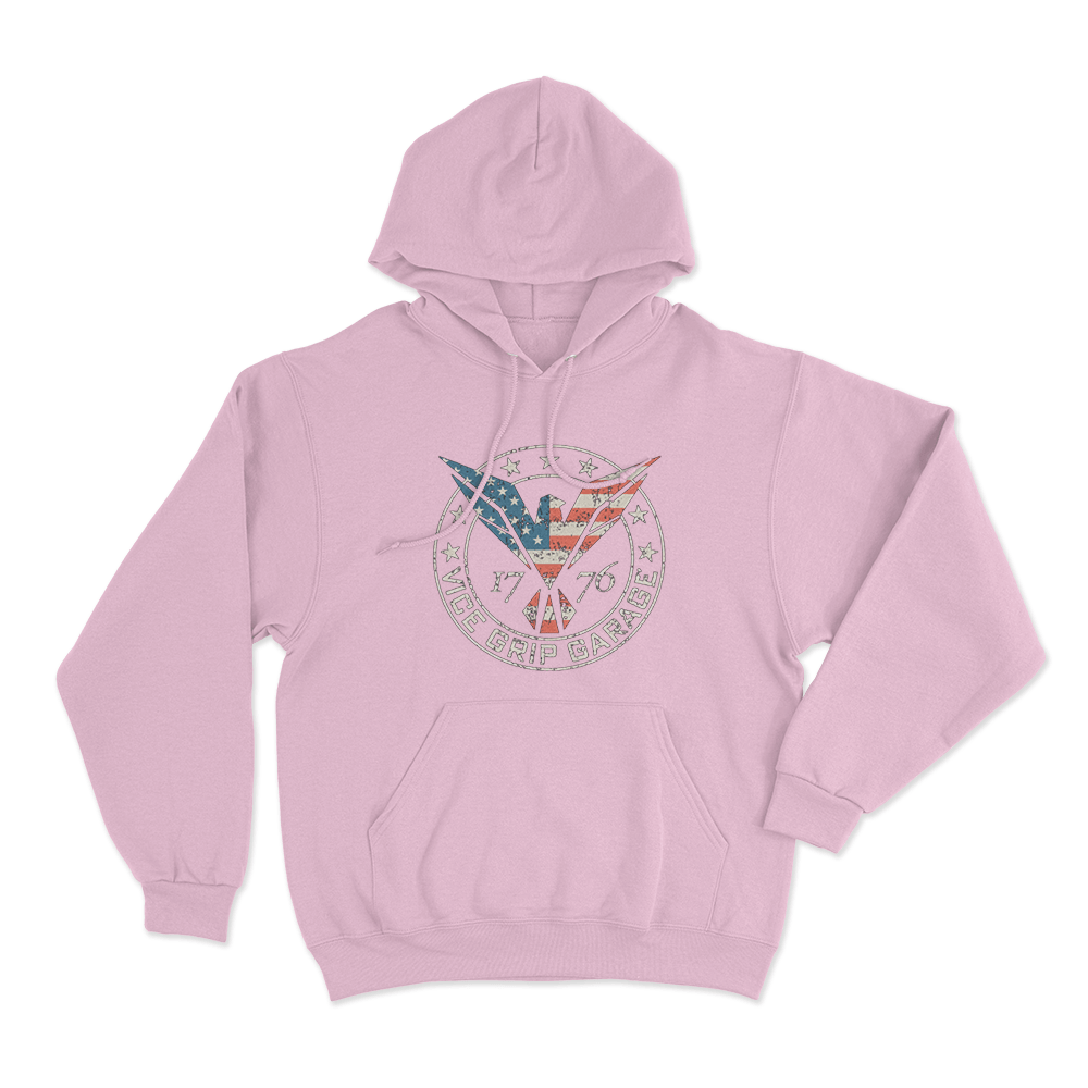 Patriotic Flying Eagle Unisex Hoodie Pink Patriotic Flying Eagle Unisex Hoodie Pink