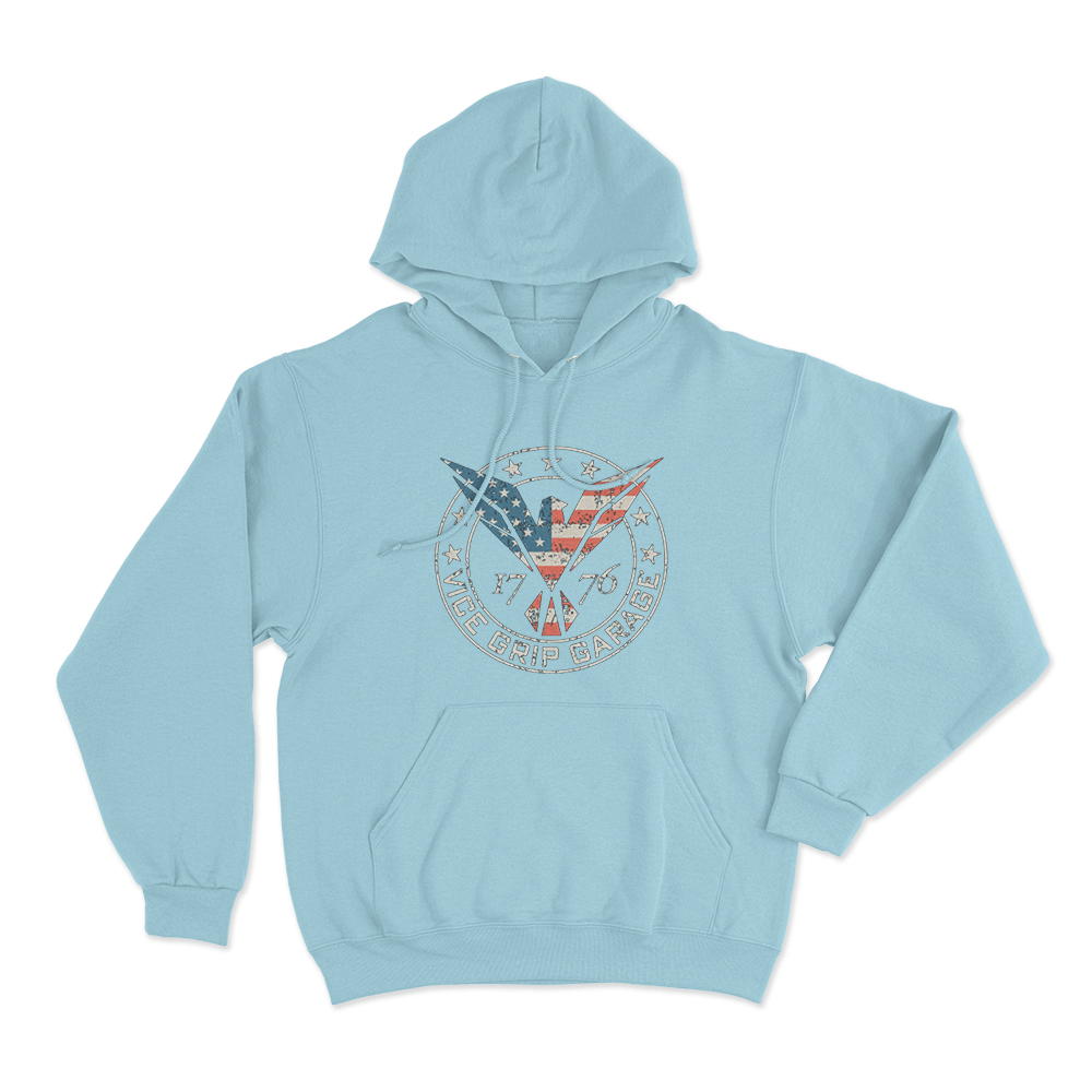 Patriotic Flying Eagle Unisex Hoodie Sky Blue Patriotic Flying Eagle Unisex Hoodie Sky Blue