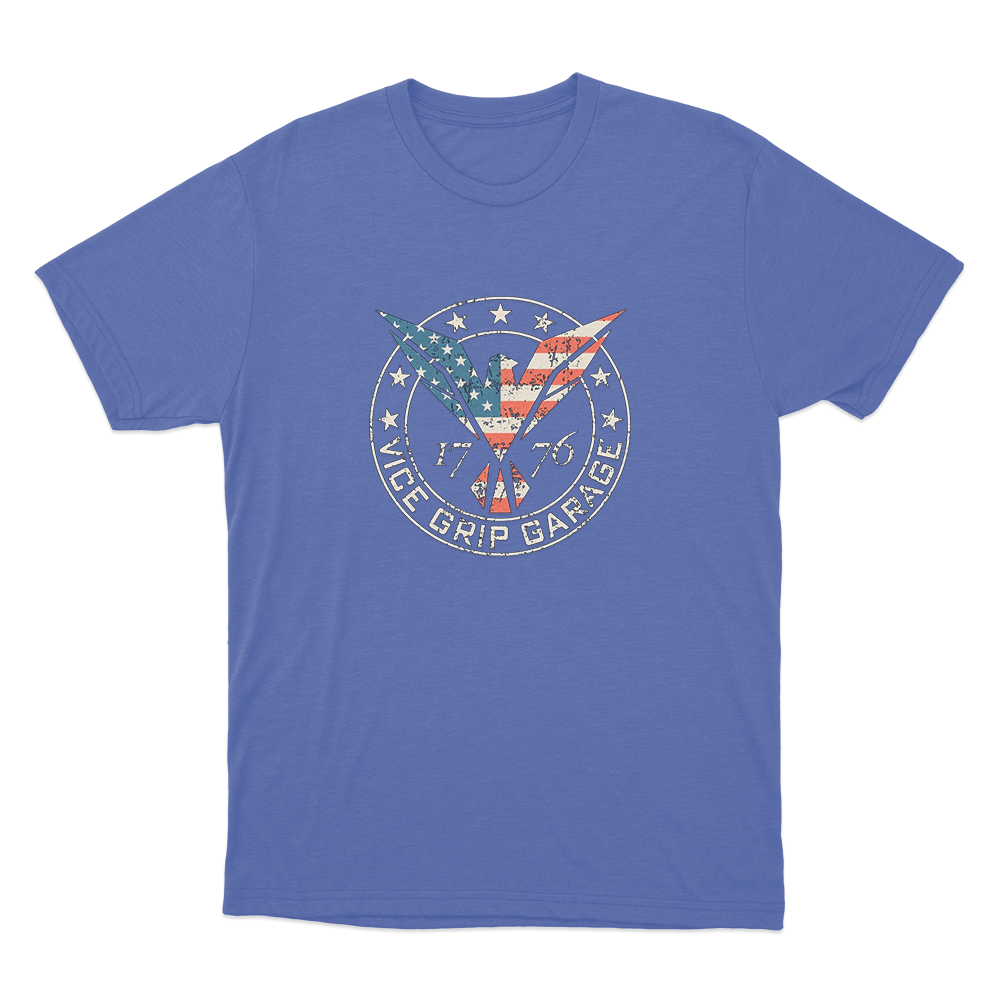Patriotic Flying Eagle Unisex T Shirt Blue Patriotic Flying Eagle Unisex T Shirt Blue