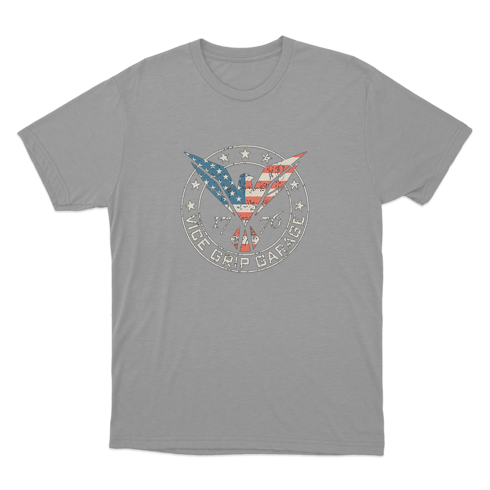 Patriotic Flying Eagle Unisex T Shirt Grey Patriotic Flying Eagle Unisex T Shirt Grey