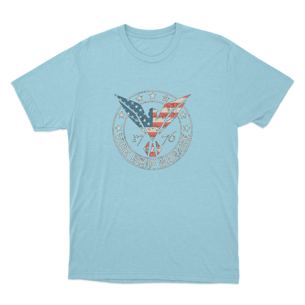 Patriotic Flying Eagle Unisex T Shirt Sky Blue Patriotic Flying Eagle Unisex T Shirt Sky Blue
