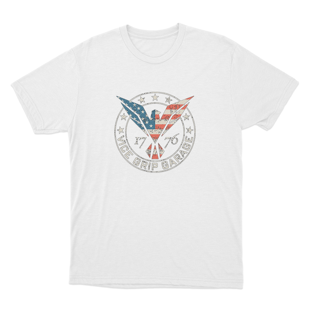 Patriotic Flying Eagle Unisex T Shirt White Patriotic Flying Eagle Unisex T Shirt White