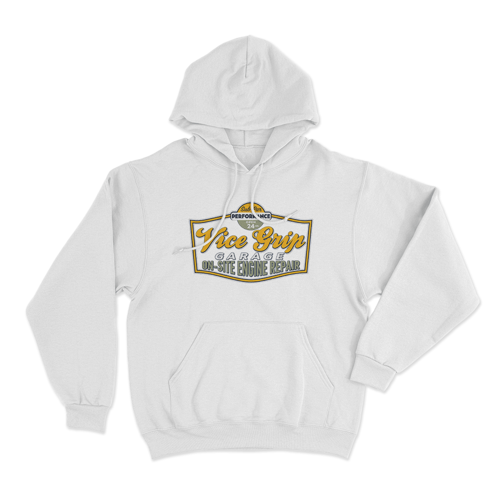VGG Engine Repair Unisex Hoodie White VGG Engine Repair Unisex Hoodie White