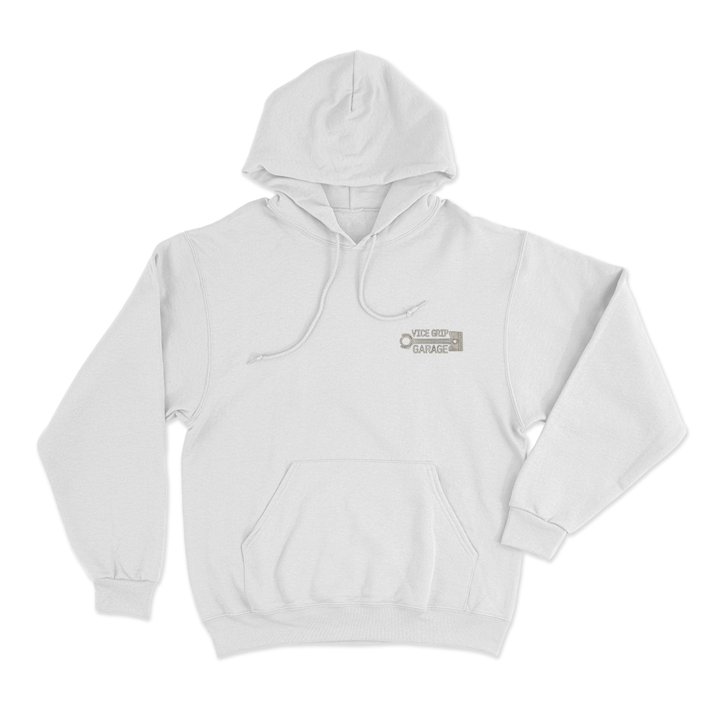 Vice Grip Garage Unisex Hoodie White Vice Grip Garage Unisex Hoodie White
